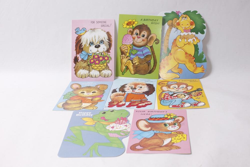 Vintage Greeting Card Lot with Funny and Cute Animals ~ 260902-WH 1134